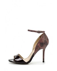 Разноцветные кожаные босоножки на каблуке от El'Rosso