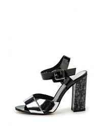 Разноцветные кожаные босоножки на каблуке от Elsi