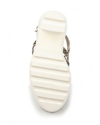 Разноцветные кожаные босоножки на каблуке от Fersini