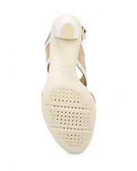 Разноцветные кожаные босоножки на каблуке от Geox