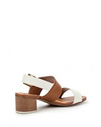 Разноцветные кожаные босоножки на каблуке от Gioseppo