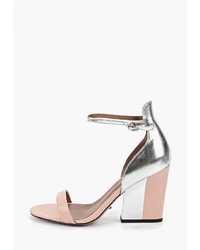 Разноцветные кожаные босоножки на каблуке от Graciana