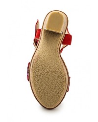 Разноцветные кожаные босоножки на каблуке от Ideal