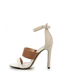 Разноцветные кожаные босоножки на каблуке от Jessica Wright