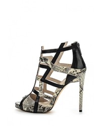 Разноцветные кожаные босоножки на каблуке от Liu Jo