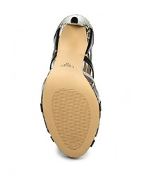 Разноцветные кожаные босоножки на каблуке от Liu Jo