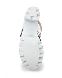 Разноцветные кожаные босоножки на каблуке от Mabu