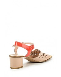 Разноцветные кожаные босоножки на каблуке от Mabu