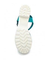 Разноцветные кожаные босоножки на каблуке от Mabu