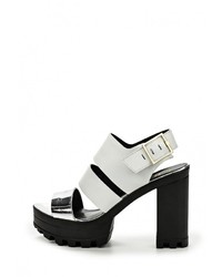 Разноцветные кожаные босоножки на каблуке от Mabu