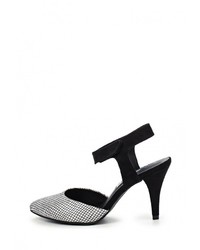 Разноцветные кожаные босоножки на каблуке от Tamaris