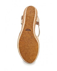 Разноцветные кожаные босоножки на танкетке от Ascalini