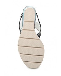 Разноцветные кожаные босоножки на танкетке от Calipso