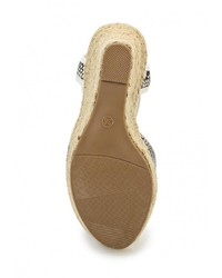 Разноцветные кожаные босоножки на танкетке от Chasse