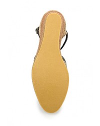 Разноцветные кожаные босоножки на танкетке от El Tempo