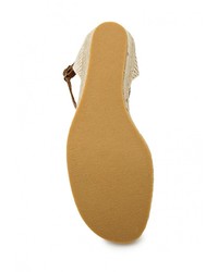 Разноцветные кожаные босоножки на танкетке от El Tempo