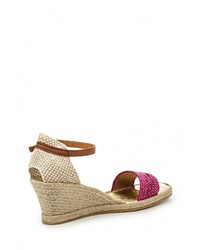 Разноцветные кожаные босоножки на танкетке от El Tempo