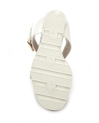 Разноцветные кожаные босоножки на танкетке от Elsi