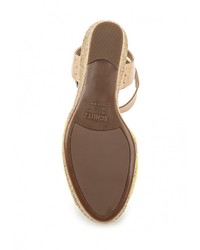 Разноцветные кожаные босоножки на танкетке от Schutz