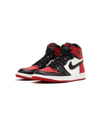 Мужские разноцветные кожаные высокие кеды от Jordan