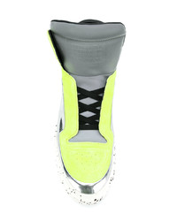 Мужские разноцветные кожаные высокие кеды от Maison Margiela