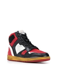 Мужские разноцветные кожаные высокие кеды от Ales Grey