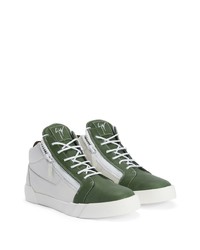 Мужские разноцветные кожаные высокие кеды от Giuseppe Zanotti