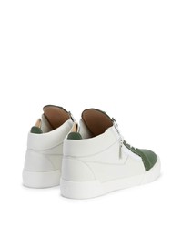 Мужские разноцветные кожаные высокие кеды от Giuseppe Zanotti