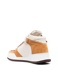 Мужские разноцветные кожаные высокие кеды от DSQUARED2