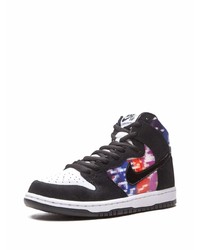 Мужские разноцветные кожаные высокие кеды от Nike