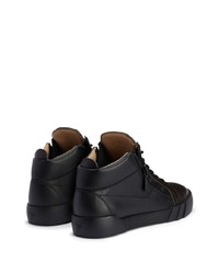 Мужские разноцветные кожаные высокие кеды от Giuseppe Zanotti