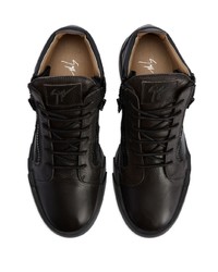 Мужские разноцветные кожаные высокие кеды от Giuseppe Zanotti