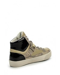 Женские разноцветные кожаные кеды от Armani Jeans