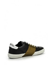 Мужские разноцветные кожаные кеды от Bikkembergs