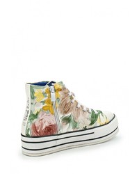 Женские разноцветные кожаные кеды от Dino Ricci Trend