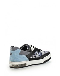 Мужские разноцветные кожаные кеды от Kenzo