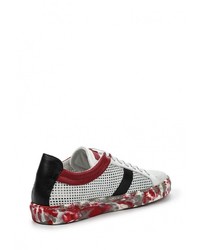 Мужские разноцветные кожаные кеды от Roberto Cavalli