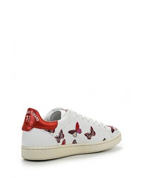 Женские разноцветные кожаные кеды от Trussardi Jeans