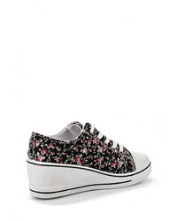 Разноцветные кожаные кроссовки на танкетке от Bella Comoda