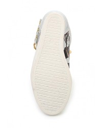 Разноцветные кожаные кроссовки на танкетке от Burlesque