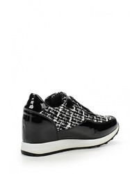 Разноцветные кожаные кроссовки на танкетке от Stephan