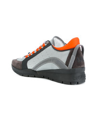 Мужские разноцветные кожаные низкие кеды от DSQUARED2