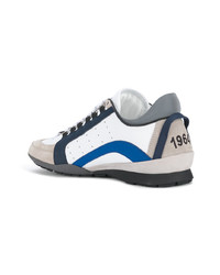 Мужские разноцветные кожаные низкие кеды от DSQUARED2