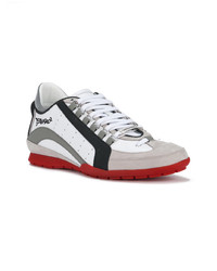 Мужские разноцветные кожаные низкие кеды от DSQUARED2