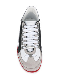 Мужские разноцветные кожаные низкие кеды от DSQUARED2