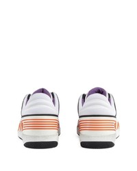 Мужские разноцветные кожаные низкие кеды от Gucci