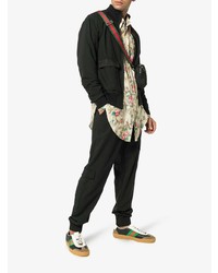 Мужские разноцветные кожаные низкие кеды от Gucci