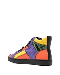 Мужские разноцветные кожаные низкие кеды от Moschino