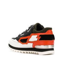 Мужские разноцветные кожаные низкие кеды от Les Hommes