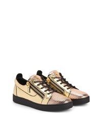 Мужские разноцветные кожаные низкие кеды от Giuseppe Zanotti